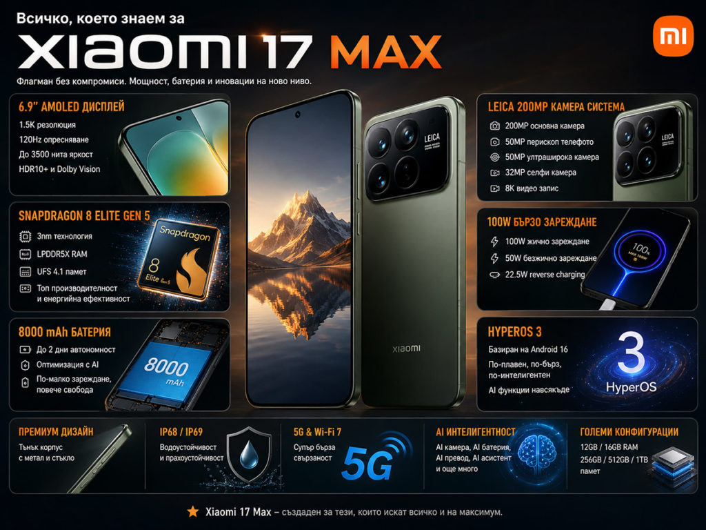 Всичко, което знаем за Xiaomi 17 Max