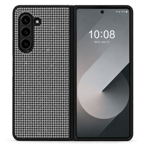 Калъф с камъни за Samsung Z Fold 6 черен