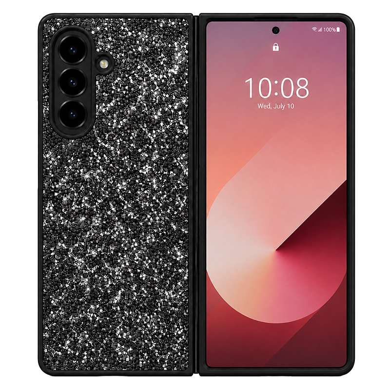 Калъф с кристали за Samsung Z Fold 7 черен