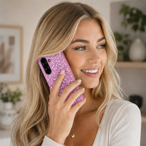 Калъф с кристали за Samsung Z Fold 7 розов телефон