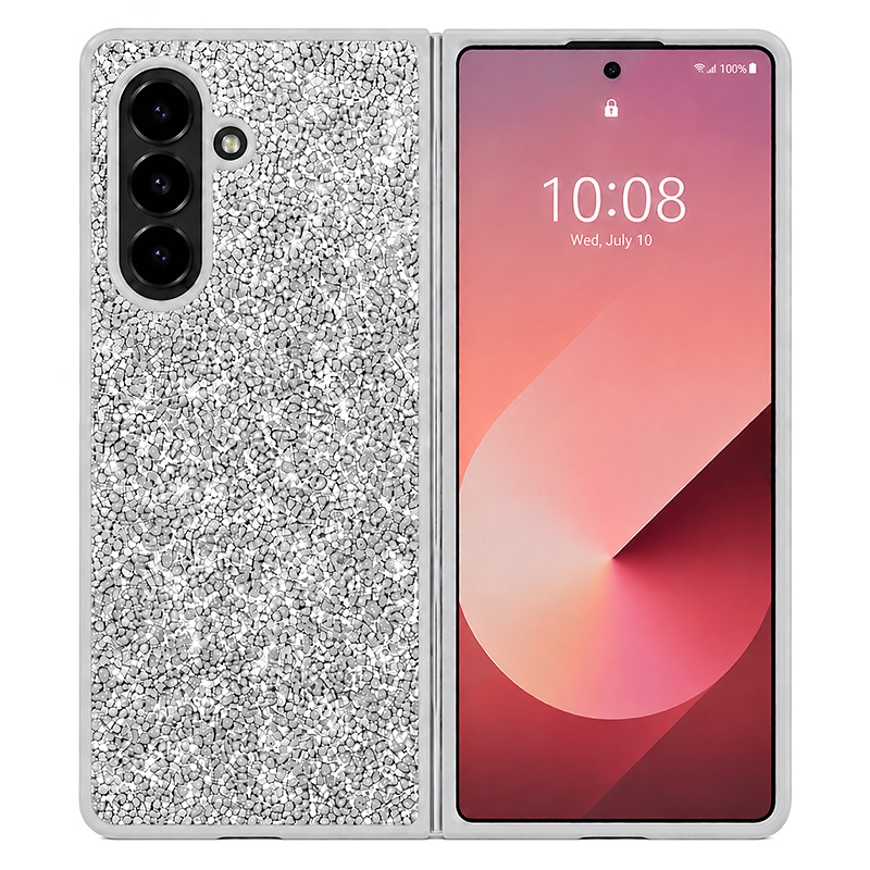Калъф с кристали за Samsung Z Fold 7 сив