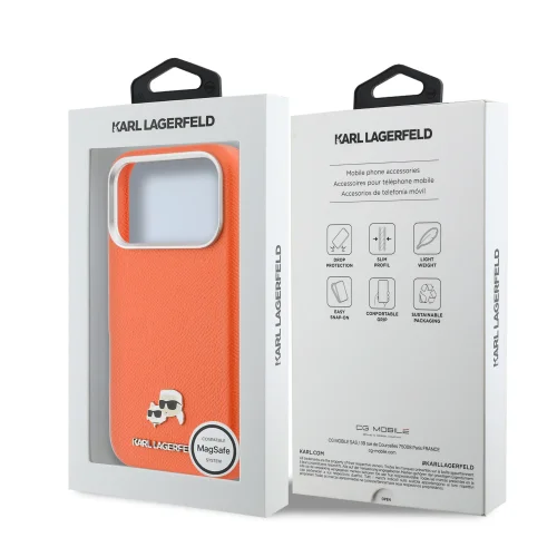 0136 KARL HC MAGSAFE PU FW W/ K&C HEAD PIN ORANGE IP17 PRO