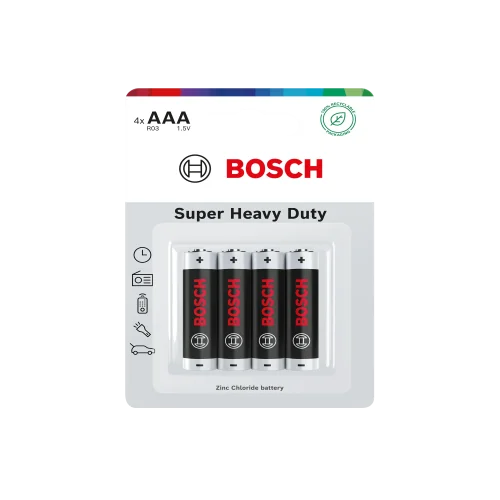0322 Батерии Bosch Super Heavy Duty AAA 4-blister