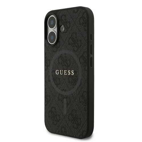 0966 GUESS HC MAGSAFE PU 4G RING CLASSIC LOGO BLACK IP17
