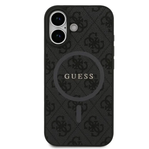 0966 GUESS HC MAGSAFE PU 4G RING CLASSIC LOGO BLACK IP17