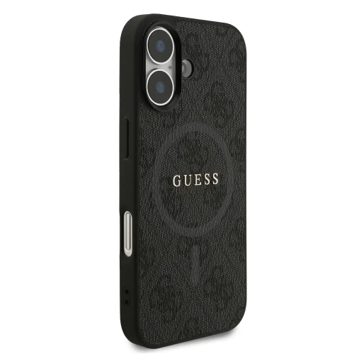 0966 GUESS HC MAGSAFE PU 4G RING CLASSIC LOGO BLACK IP17