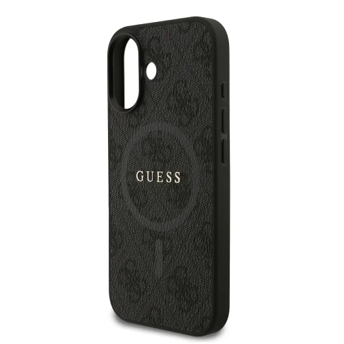 0966 GUESS HC MAGSAFE PU 4G RING CLASSIC LOGO BLACK IP17