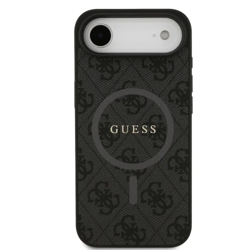 0973 GUESS HC MAGSAFE PU 4G RING CLASSIC LOGO BLACK IP17 AIR
