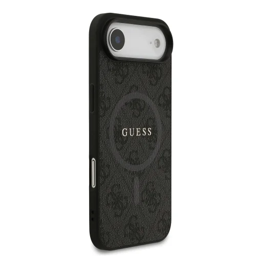 0973 GUESS HC MAGSAFE PU 4G RING CLASSIC LOGO BLACK IP17 AIR