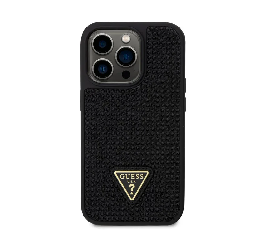 1049 Guess Galaxy S24 Plus Back cover case – Rhinestone Triangle – Black