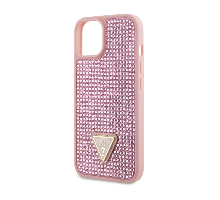 1070 Guess Galaxy S24 Plus Back cover case – Rhinestone Triangle – Pink
