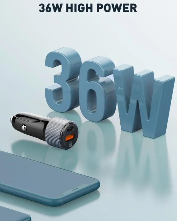 12V 2в1 C510Q 3.0 LDNIO Fast с 2 изхода USB-C + USB 36W – Type-C към Lightning
