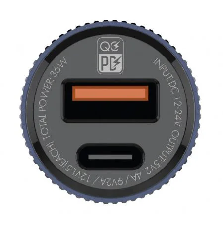 12V 2в1 C510Q 3.0 LDNIO Fast с 2 изхода USB-C + USB 36W – Type-C към Lightning