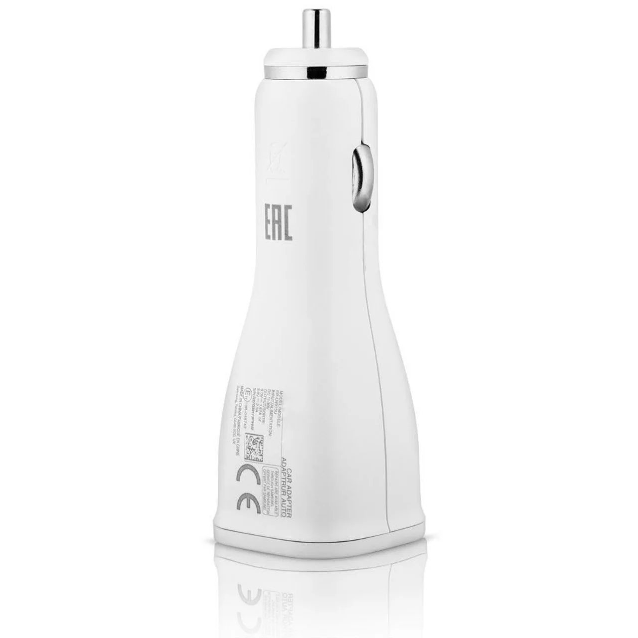 12V Адаптер за кола 25W бързо зареждане USB – Бял