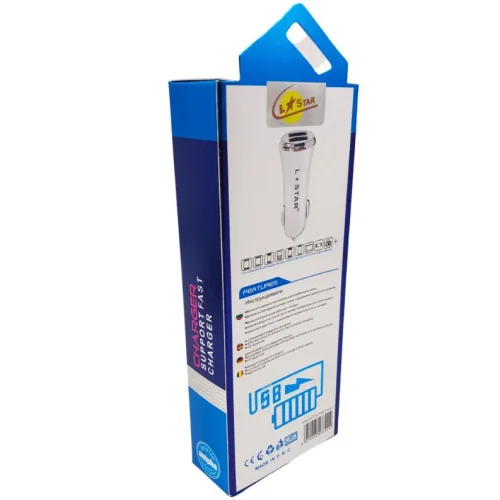 12V CC-3400 Type- C L✮STAR Зарядно за кола 2.4А с двойно USB