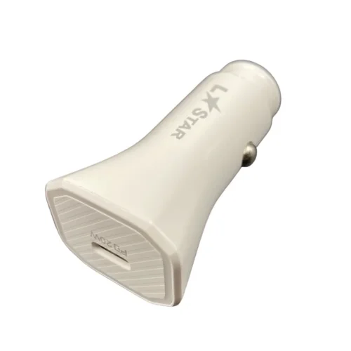 12V L✮STAR адаптер за кола YS-2 PD 20W USB-C – Бял