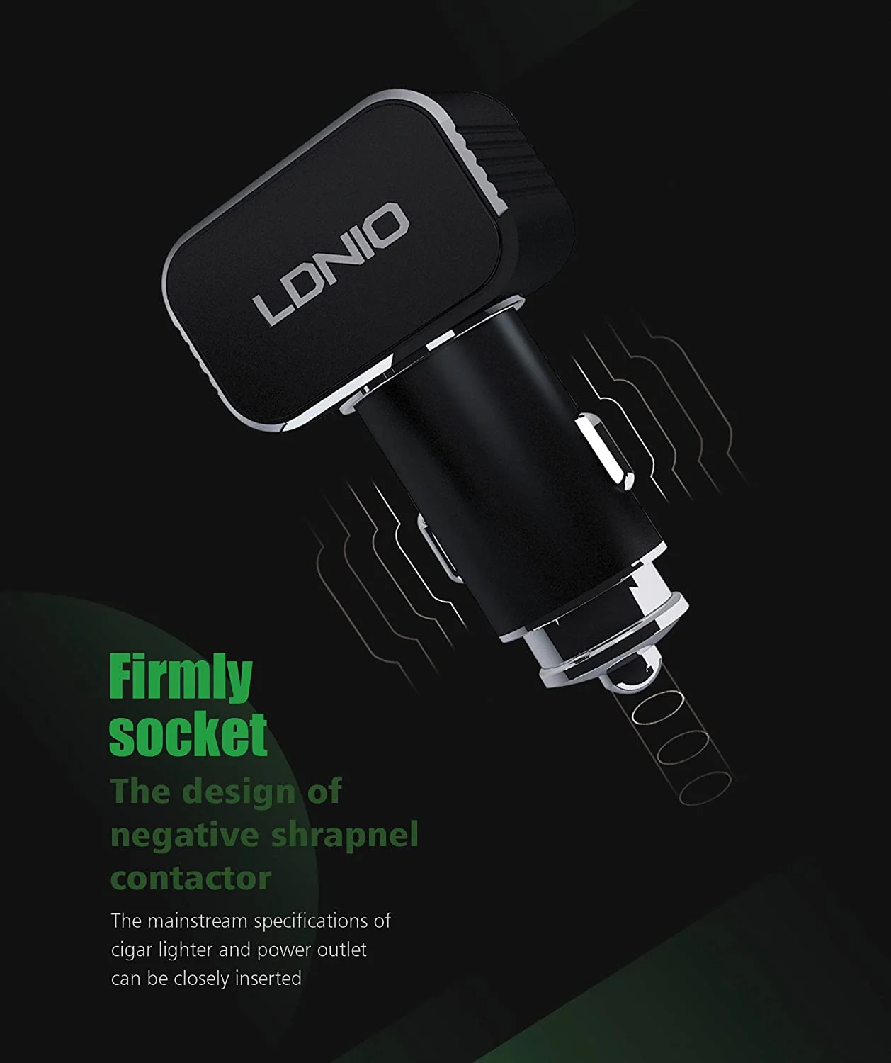12V Зарядно 3.6A LDNIO C306 2 PORT USB към Lightning