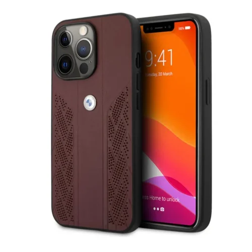 1870 BMW Hardcase iPhone 13 Pro – Perforated Curve – Red