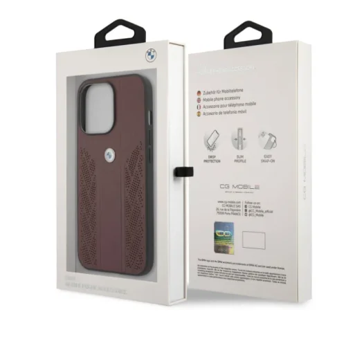 1870 BMW Hardcase iPhone 13 Pro – Perforated Curve – Red