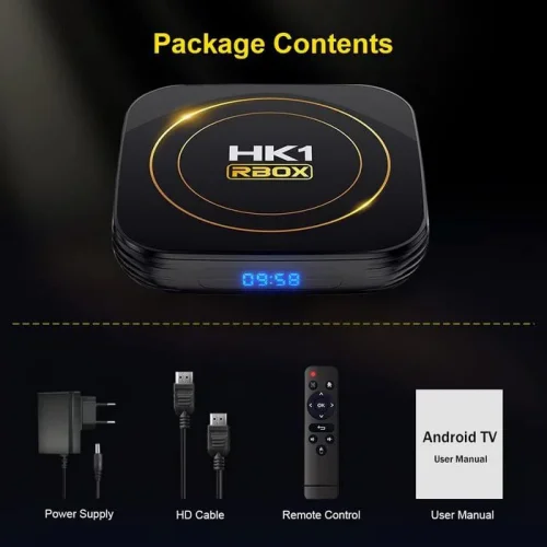 2024 HK1 RBOX H8S TV 4K HDR ULTRA HD android 13.0 TV Stick 4GB + 32GB 2.4/5G Wifi 100M-LAN порт Netflix Youtube Media Player