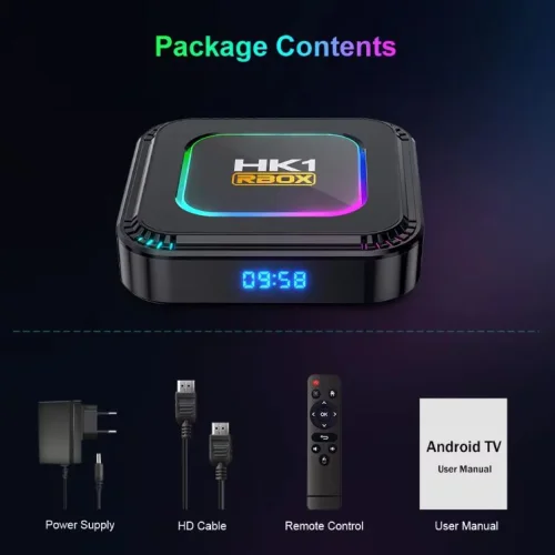 2024 HK1 RBOX K8 RGB TV 4K HDR ULTRA HD android 13.0 TV Stick 4GB + 64GB 2.4/5G Wifi 100M-LAN порт Netflix Youtube Media Player