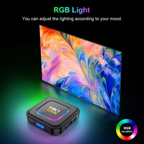 2024 HK1 RBOX K8 RGB TV 4K HDR ULTRA HD android 13.0 TV Stick 4GB + 64GB 2.4/5G Wifi 100M-LAN порт Netflix Youtube Media Player