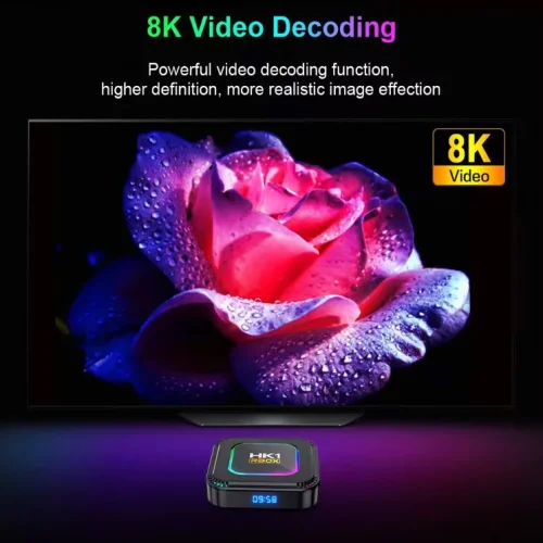 2024 HK1 RBOX K8 RGB TV 4K HDR ULTRA HD android 13.0 TV Stick 4GB + 64GB 2.4/5G Wifi 100M-LAN порт Netflix Youtube Media Player