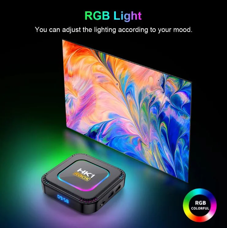 2025 HK1 RBOX K8S RGB TV 4K HDR ULTRA HD android 13.0 TV Stick 4GB + 64GB 2.4/5G Wifi 100M-LAN порт Netflix Youtube Media Player