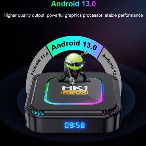2025 HK1 RBOX K8S RGB TV 4K HDR ULTRA HD android 13.0 TV Stick 4GB + 64GB 2.4/5G Wifi 100M-LAN порт Netflix Youtube Media Player