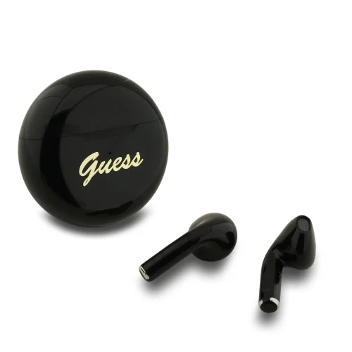 2206 GUESS TWS SMALL ROUND SCRIPT PRINT BLACK