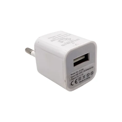 220V 2в1 Адаптер и кабел 4G 1.0A. – Бял