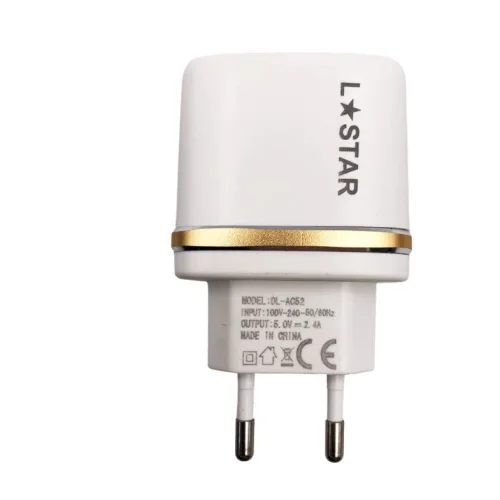 220V DL-AC52 Type-C 2.4А L✮STAR Зарядно c двойно USB