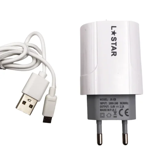 220V JK-E9 2IN1 Микро USB 2.1А L✮STAR Зарядно c 1 USB