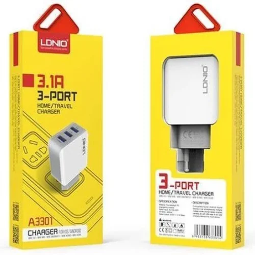 220V С 3 – изхода USB LDNIO A3301 3.1A USB Micro USB