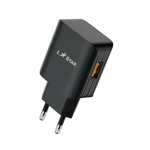 220V TC-9 L✮STAR 2в1 3.0A Lightning за телефон Бързо зареждащ – Бял