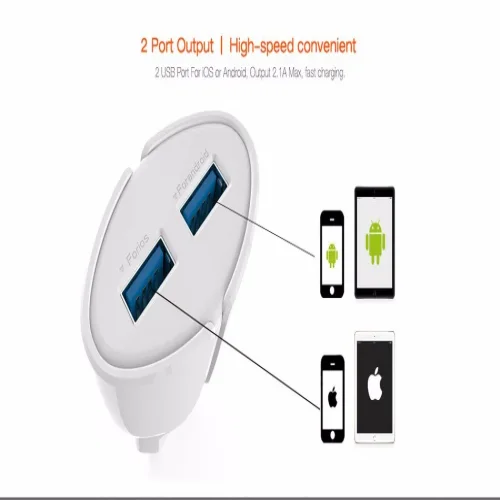 220V Зарядно LDNIO A2271 2.1A 2 USB PORT Lightning