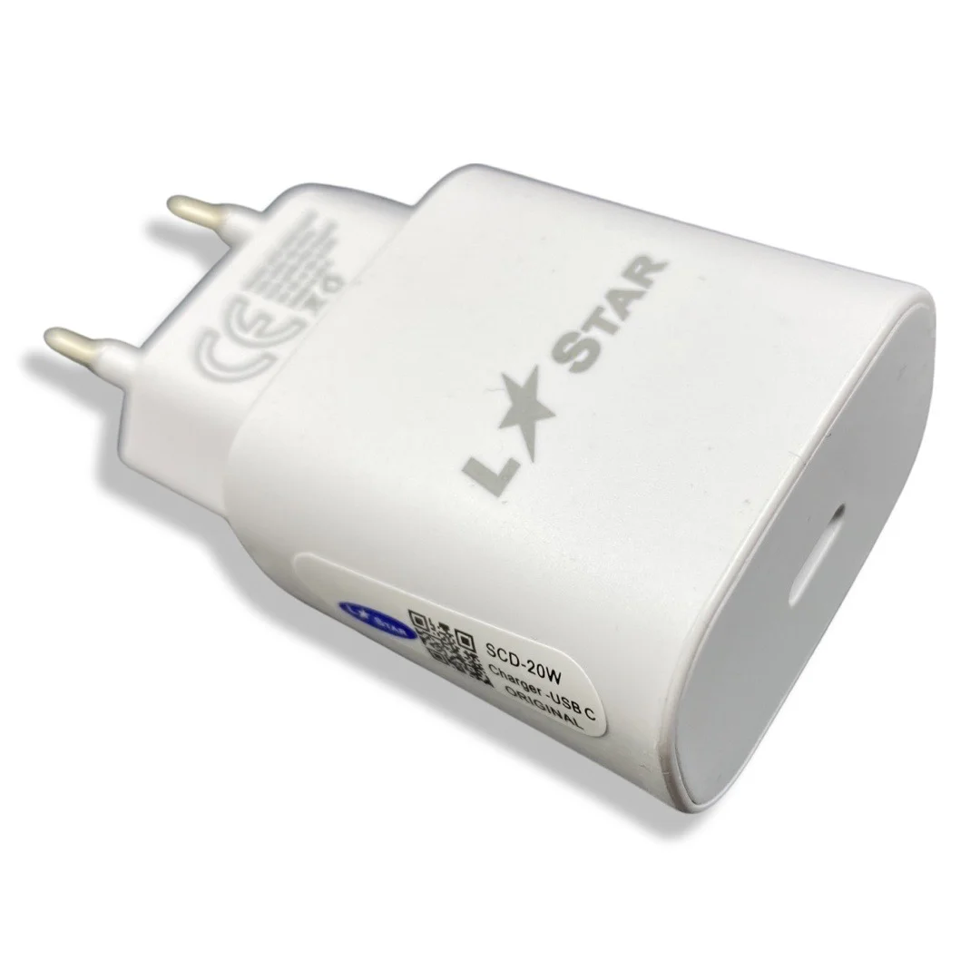 220V Зарядно SCD-20W L✮STAR 2в1 2A USB-C на Lightning 2A