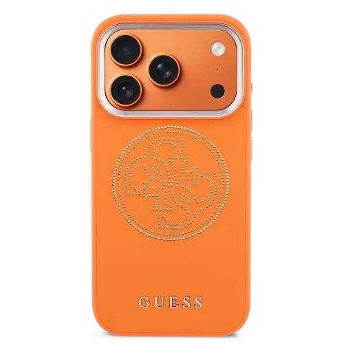 2708 GUESS HC MAGSAFE PU W/ PERFORATED 4G ORANGE IP17 PRO