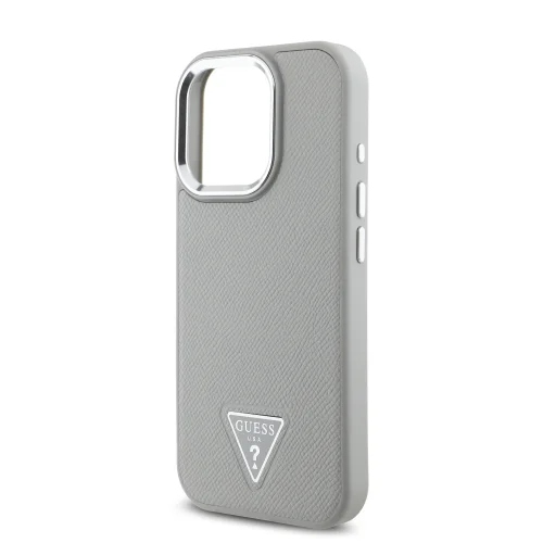 2788 GUESS HC MAGSAFE GRAINED PU TRIANGLE LOGO BEIGE IP16 PRO MAX
