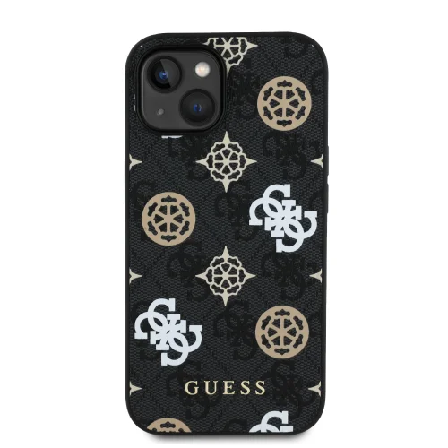 2870 GUESS HC MAGSAFE PU PEONY ON 4G BACKGROUND BLACK IP15