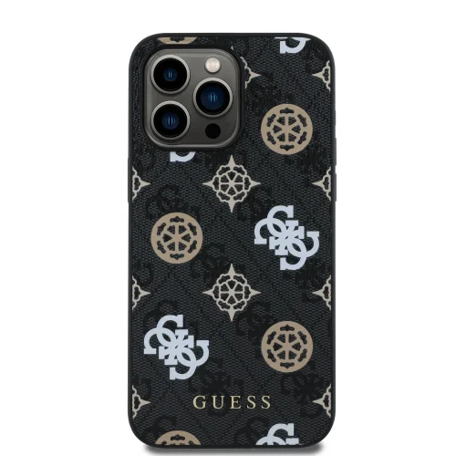 2887 GUESS HC MAGSAFE PU PEONY ON 4G BACKGROUND BLACK IP15 PRO