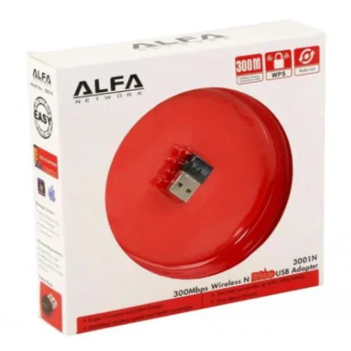 3001N USB Wifi 2.4Ghz 300mbps приемник адаптер – Alfanext