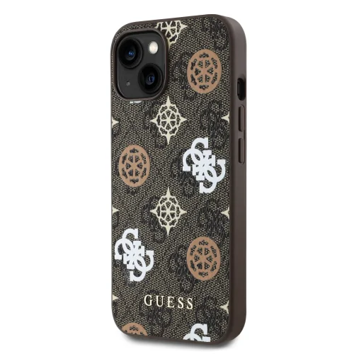 3020 GUESS HC MAGSAFE PU PEONY ON 4G BACKGROUND BROWN IP15