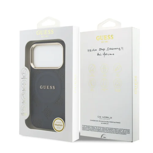 3261 GUESS HC MAGSAFE PU W/ PEONY HOT STAMP BLUE IP17 PRO