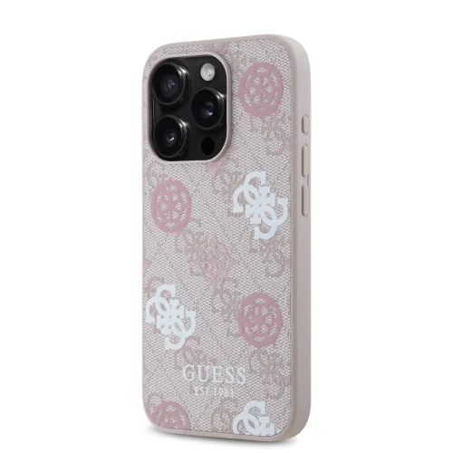 3334 GUESS HC MAGSAFE PU PEONY ON 4G BACKGROUND PINK IP15 PRO