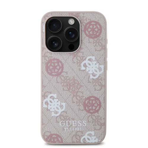 3334 GUESS HC MAGSAFE PU PEONY ON 4G BACKGROUND PINK IP15 PRO