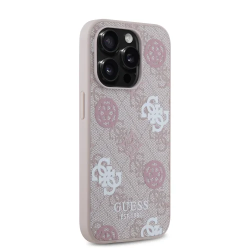 3334 GUESS HC MAGSAFE PU PEONY ON 4G BACKGROUND PINK IP15 PRO