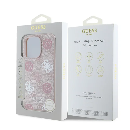 3334 GUESS HC MAGSAFE PU PEONY ON 4G BACKGROUND PINK IP15 PRO