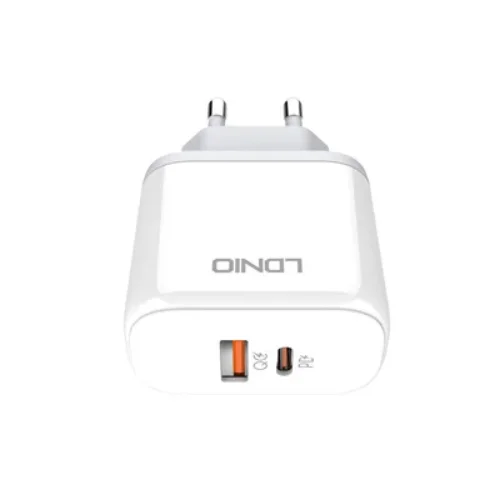 45W LDNIO A2526C С 2 изх. USB + USB-C с кабел USB-C към Lightning
