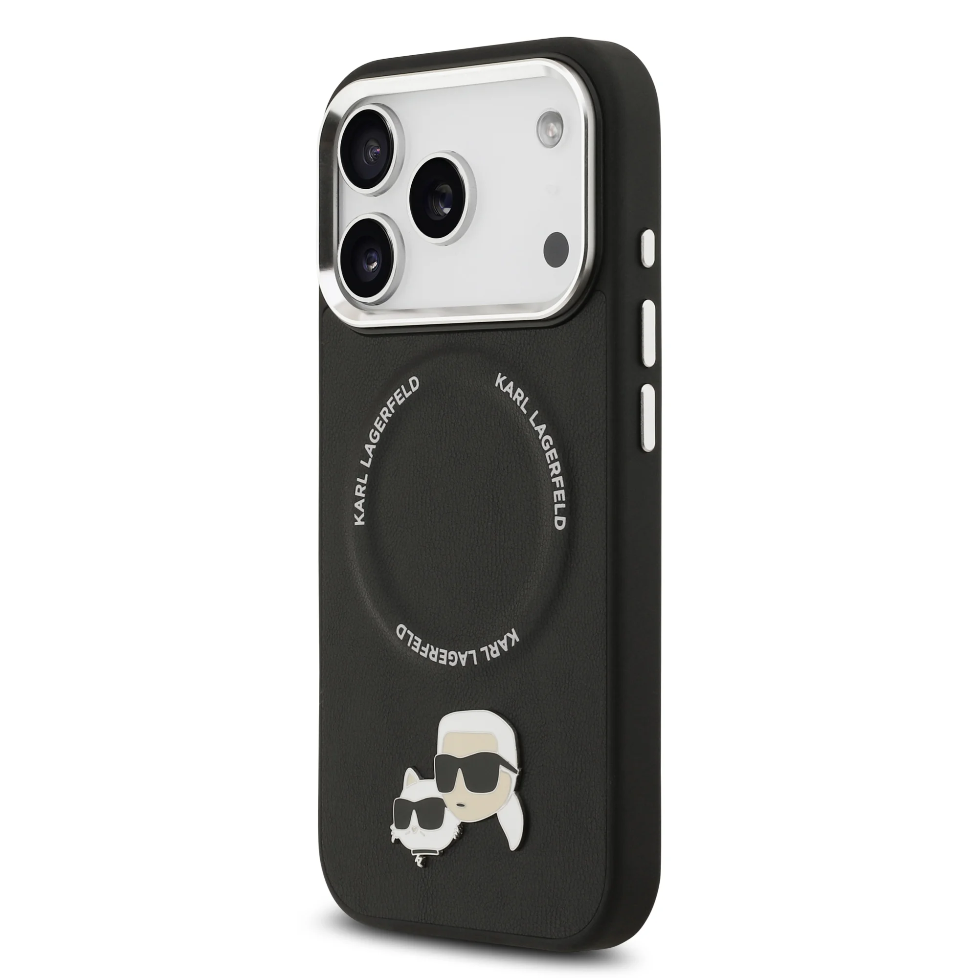 4995 KARL HC MAGSAFE PU K&C PINS BLACK IP17 PRO BLACK